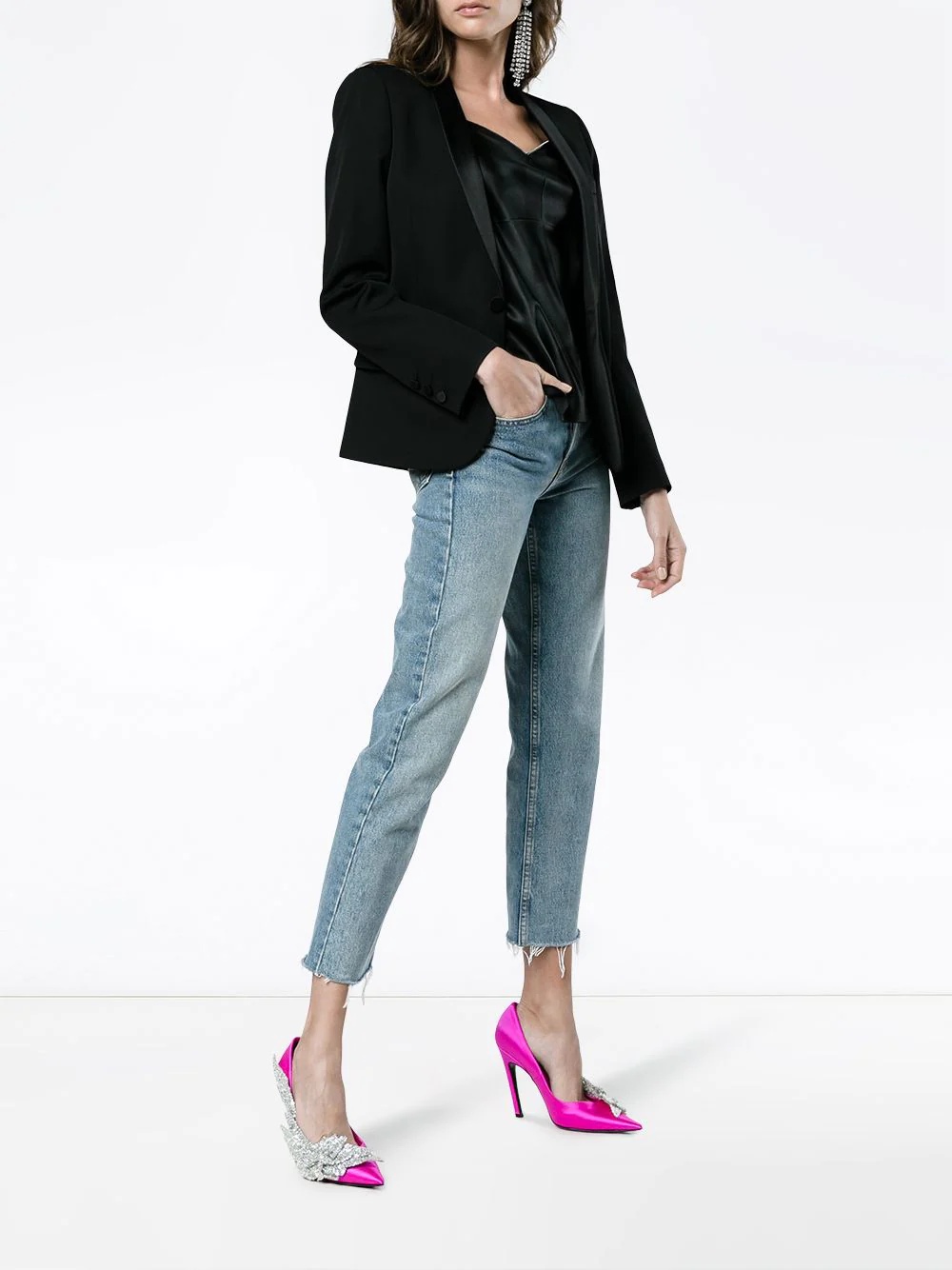 Iconic Le Smoking Cropped Blazer - 2