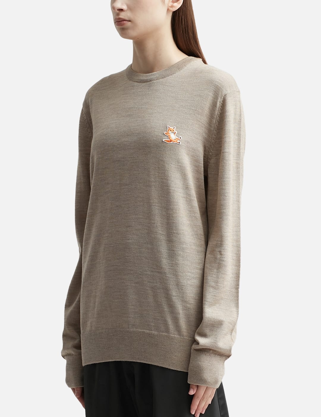 CHILLAX FOX PATCH CLASSIC R-NECK JUMPER - 2