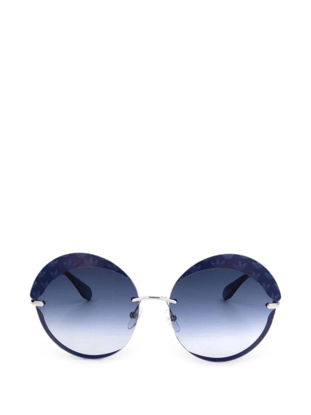 logo-print round-frame sunglasses - 1