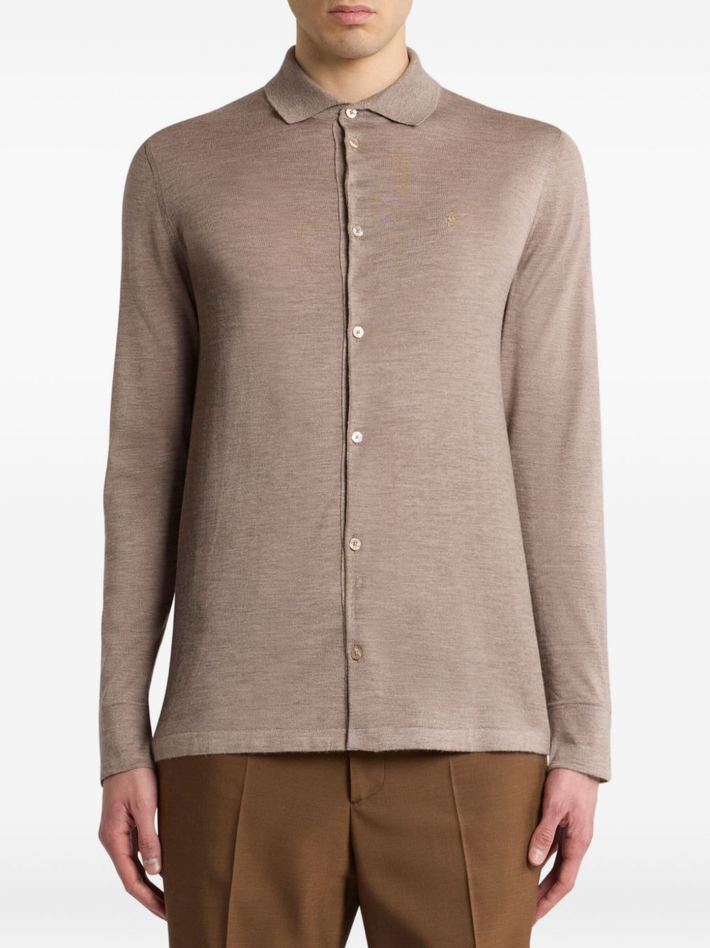 embroidered cashmere silk cardigan - 2