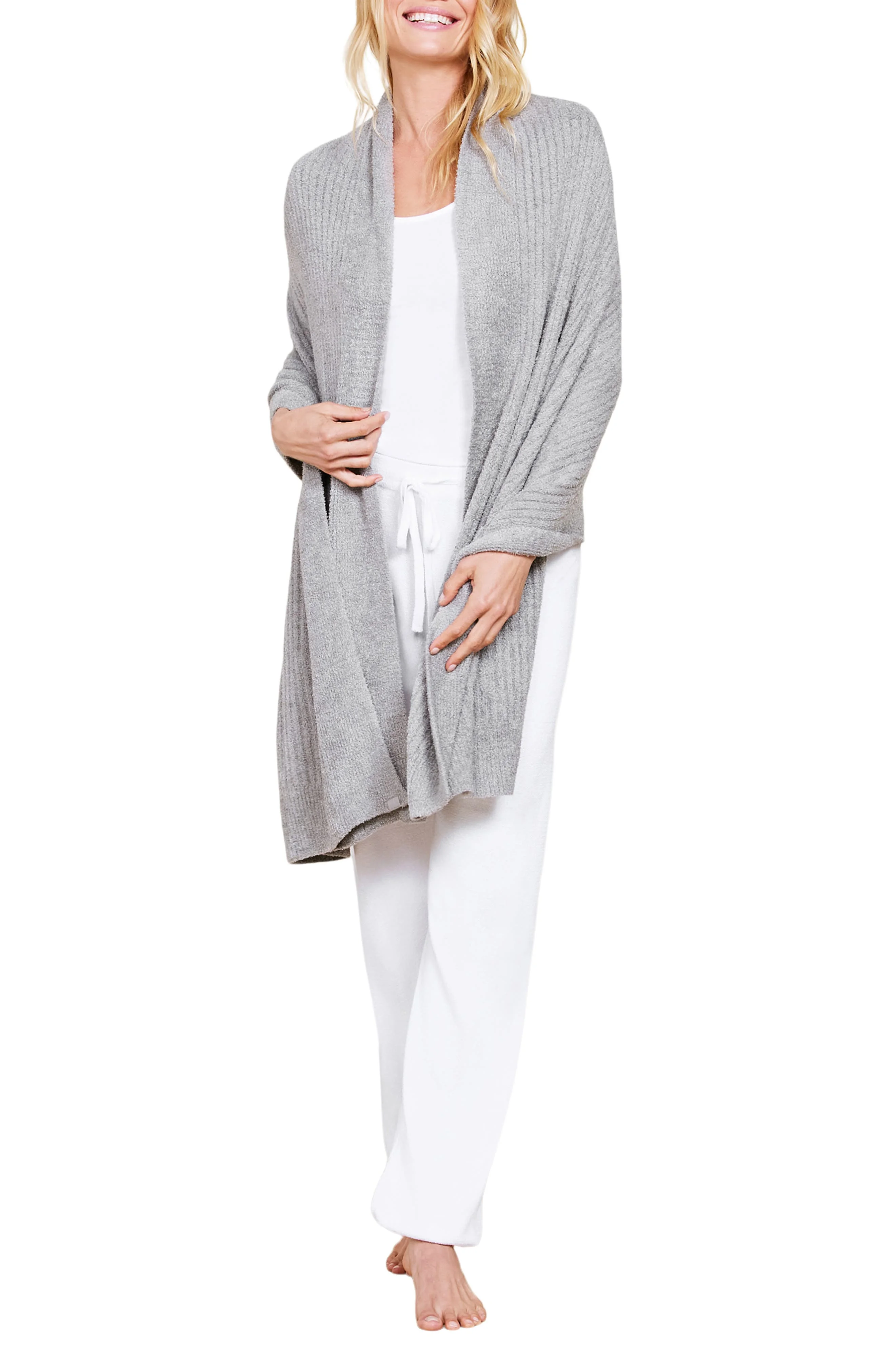 barefoot dreams CozyChic™ Lite Travel Shawl in Dove Gray - 1