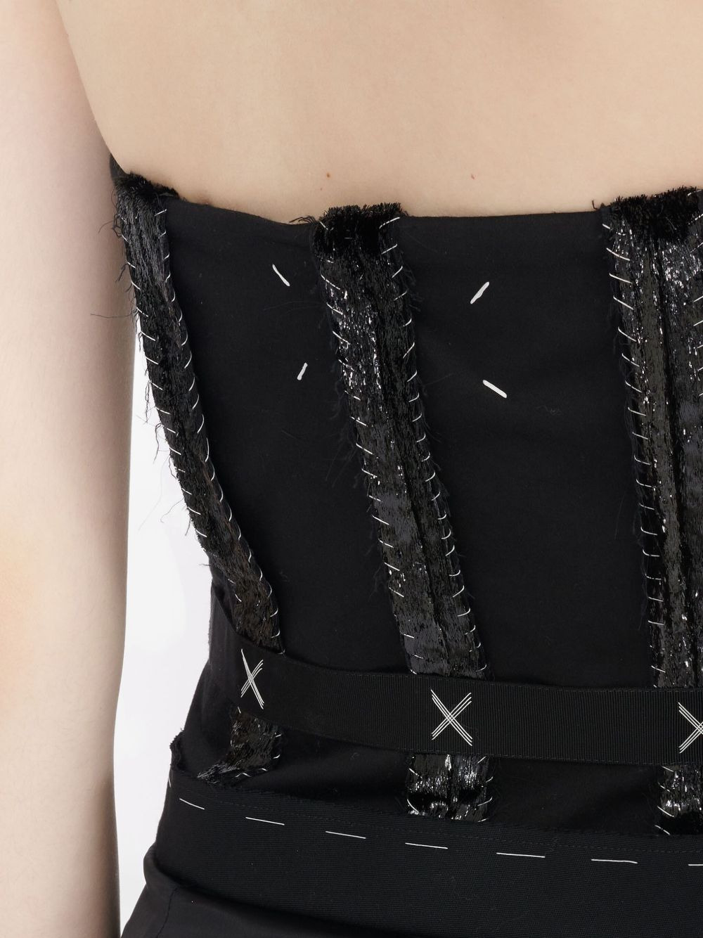 strapless midi dress - 5