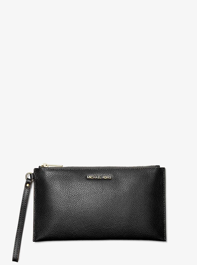 Jet Set Travel Large Pebbled Leather Pouch - 1