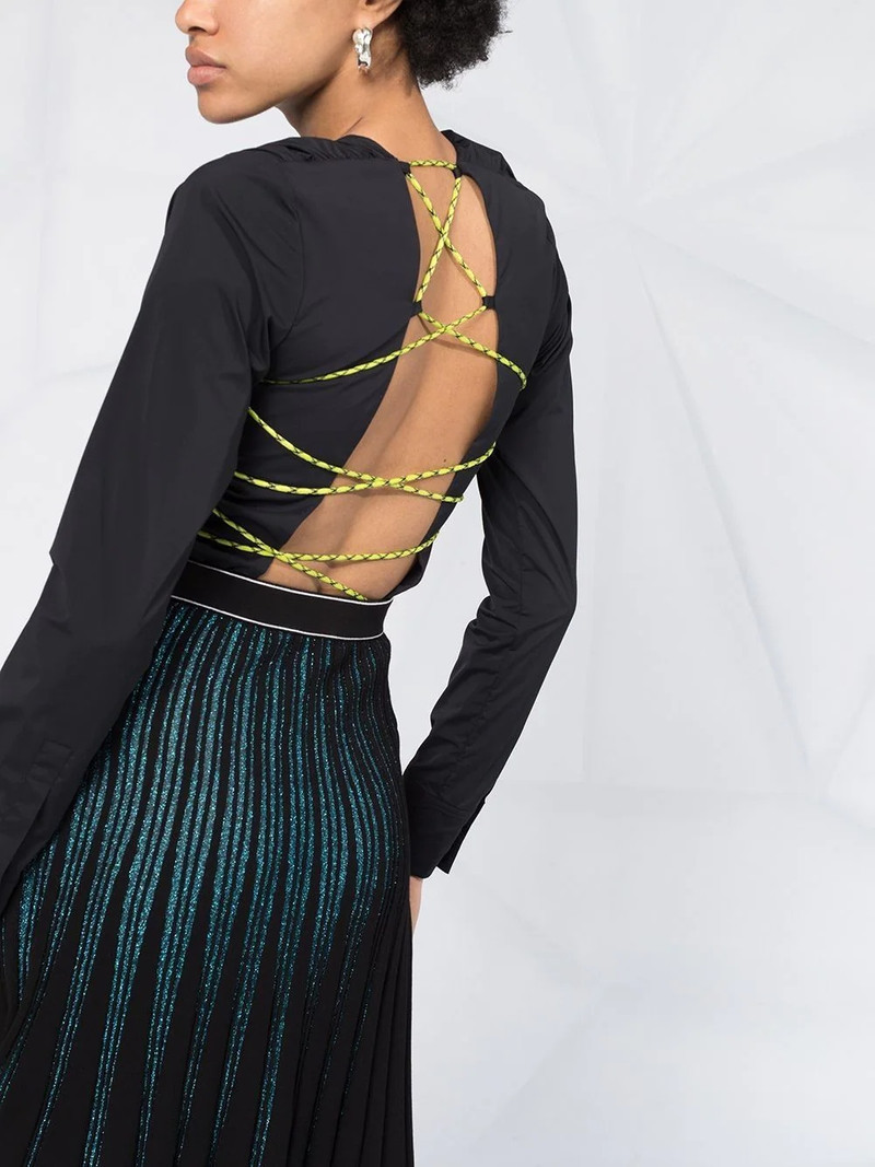 glitter-stripe pleated skirt 3