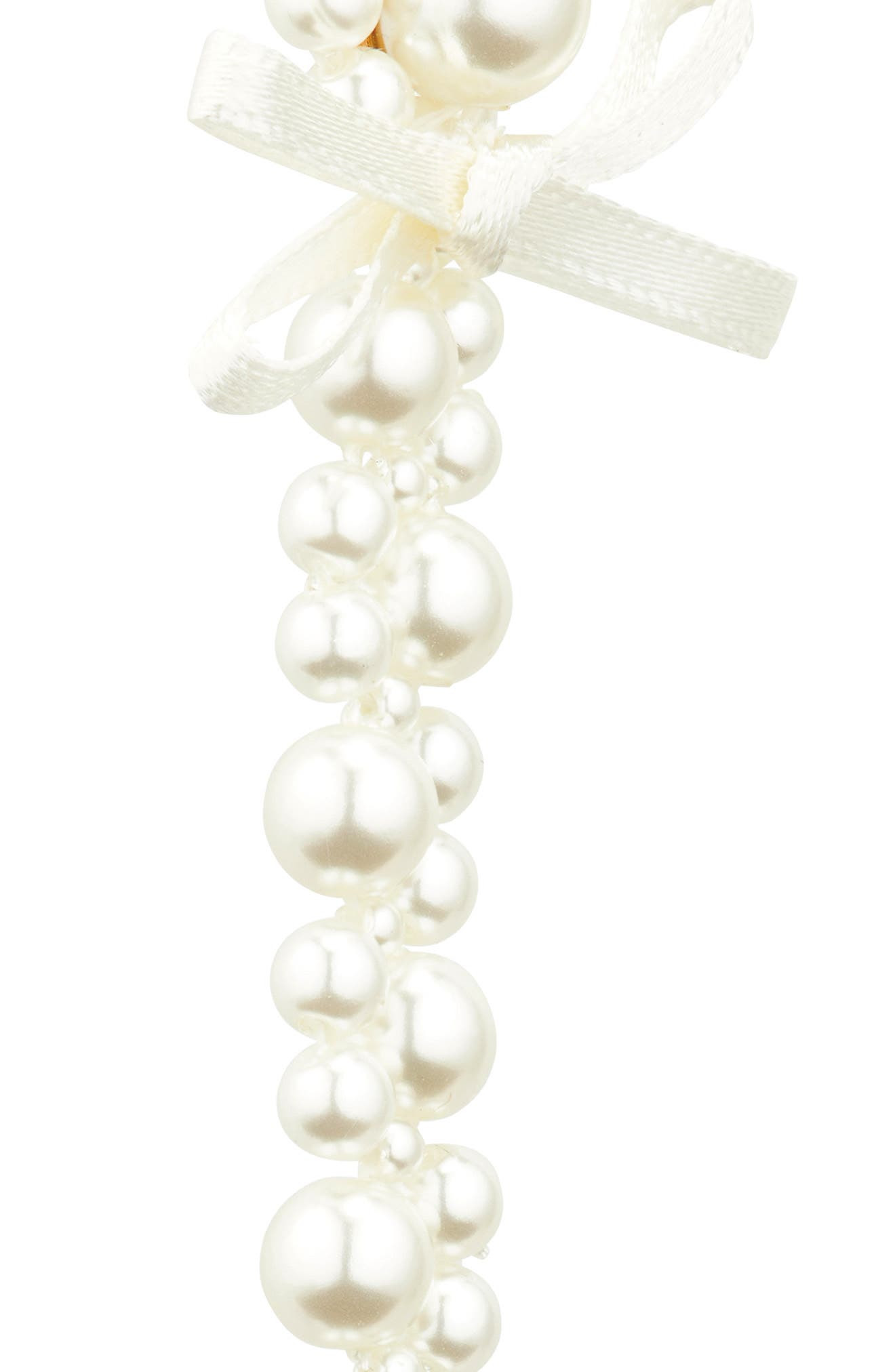 Simone Rocha Petite Bow Detail Faux Pearl Drip Earrings at Nordstrom - 4