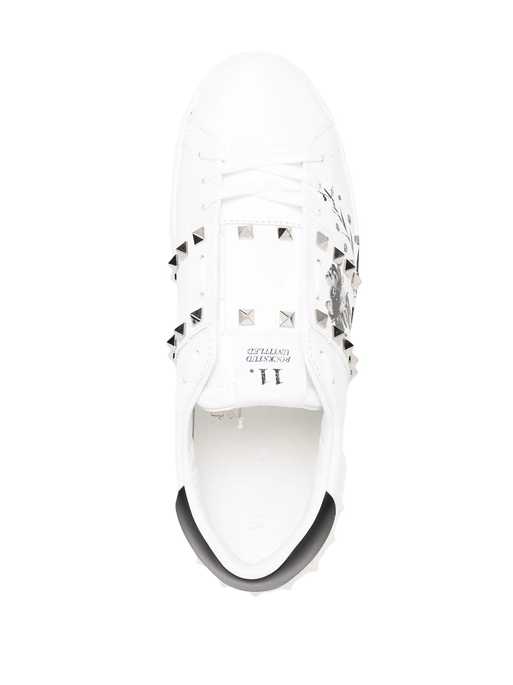 Rockstud floral-print sneakers - 4