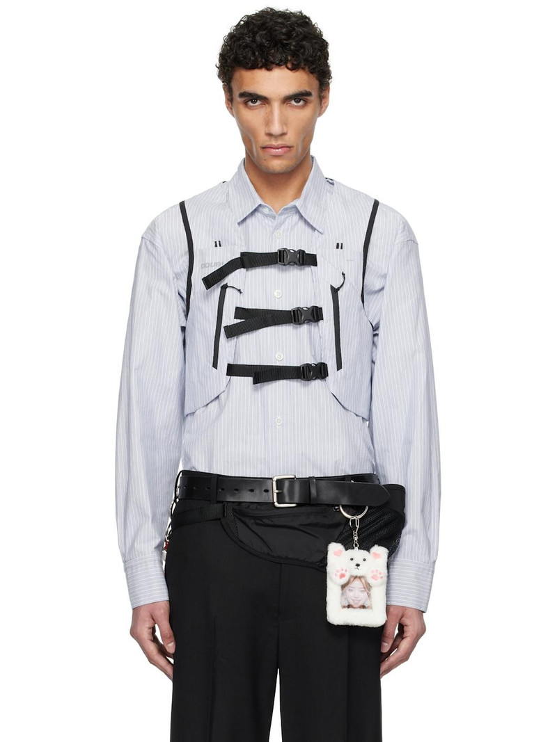 Blue & White Trail Vest Stripe Shirt 1