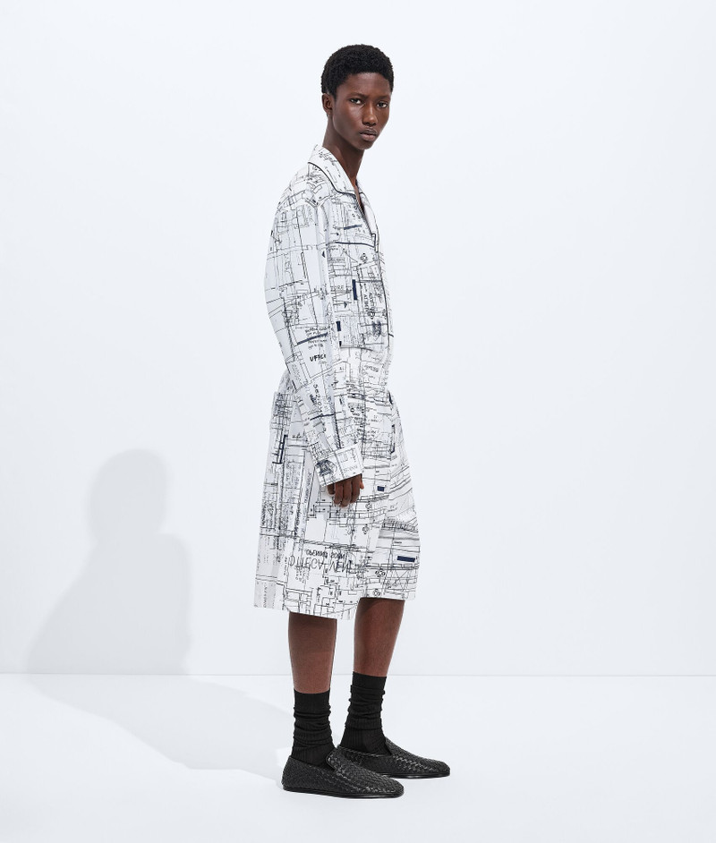 Bottega Veneta Cotton Poplin Printed Shorts outlook