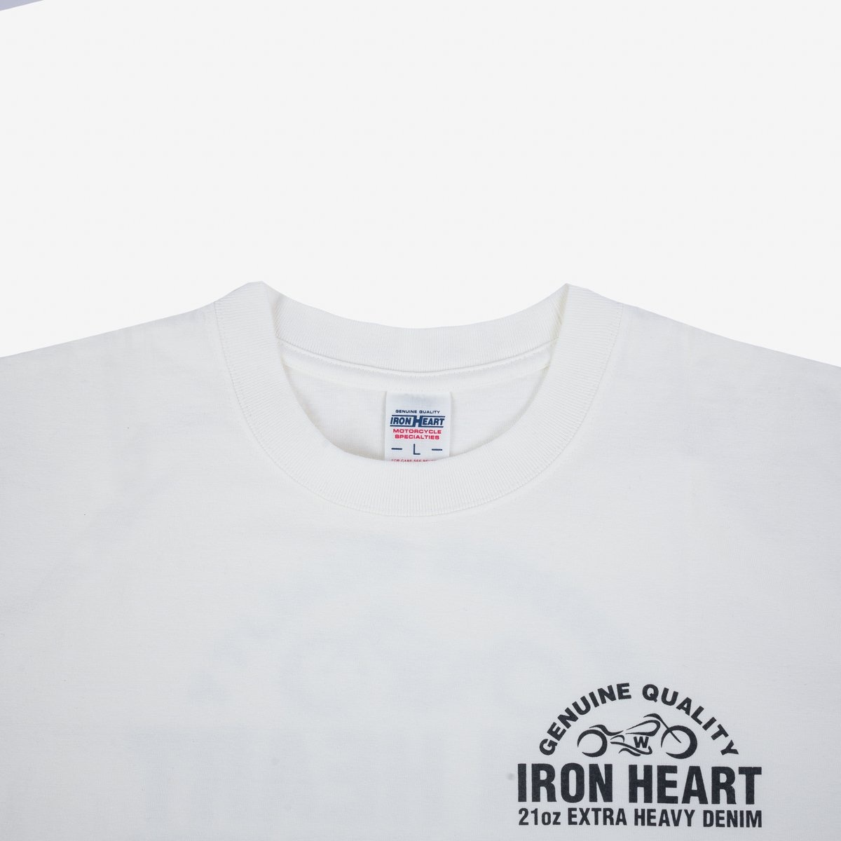 IHPT-2304-WHT 7.5oz Printed Loopwheel Crew Neck T-Shirt - White - 8