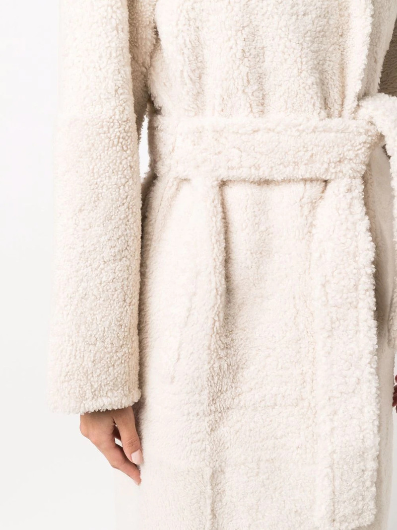 belted shearling coat 5