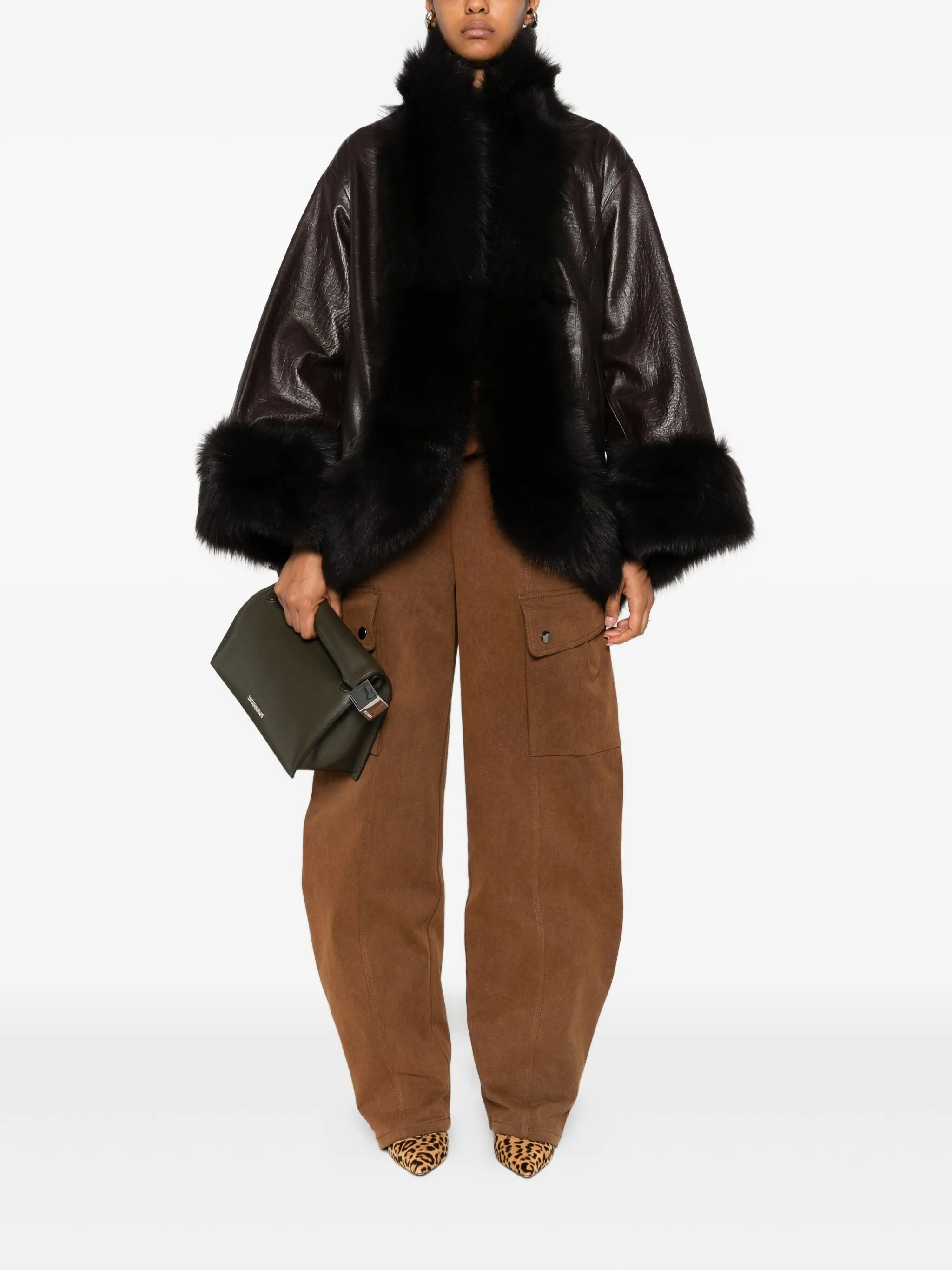 Sabine fur-trimmed coat - 2
