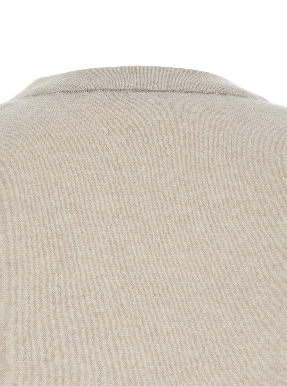 Brunello Cucinelli Women Beige Sweater With Round Neck In Cashmere Woman - 3