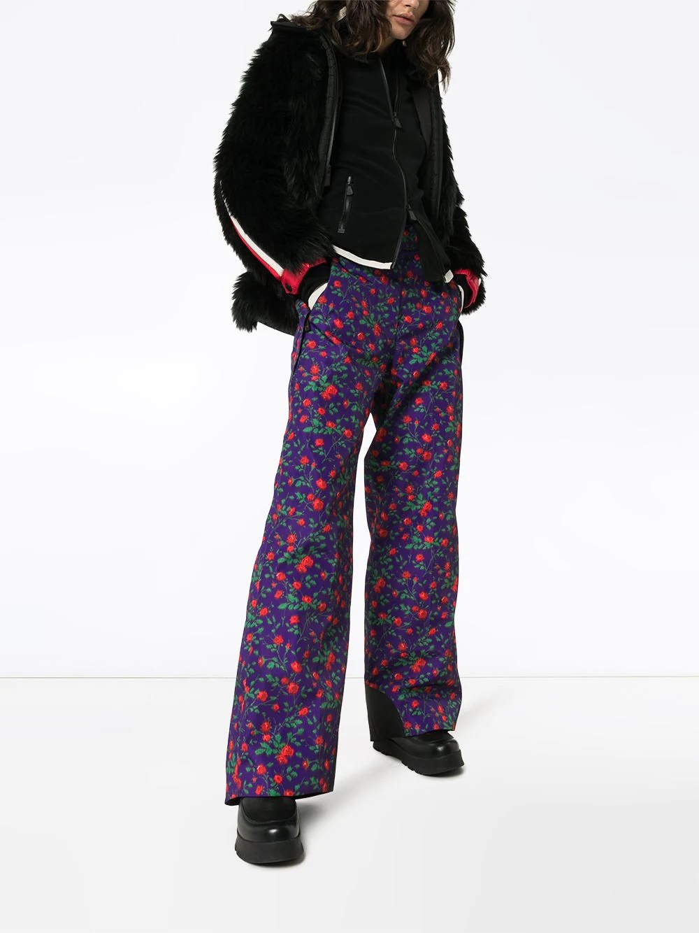 floral print ski trousers - 2