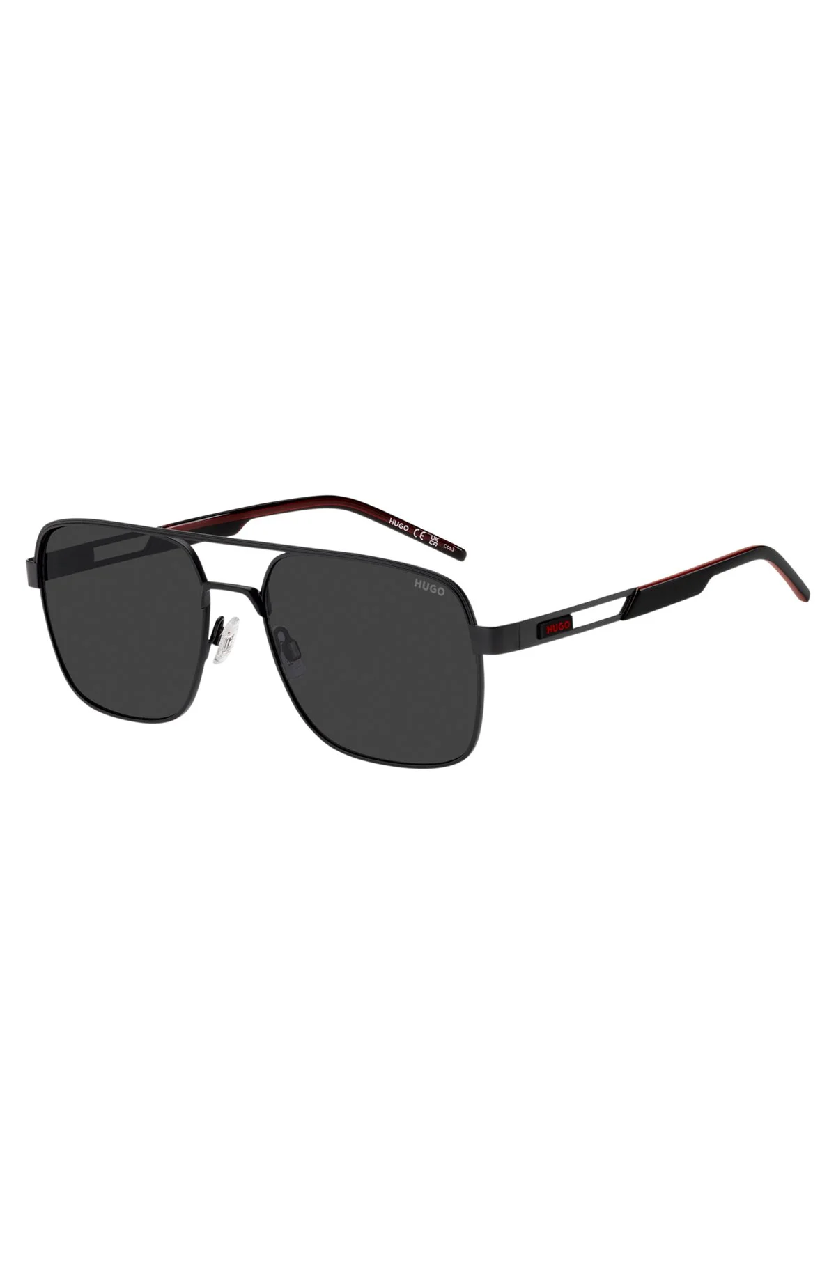 RUBBER-LOGO SUNGLASSES IN BLACK - 1