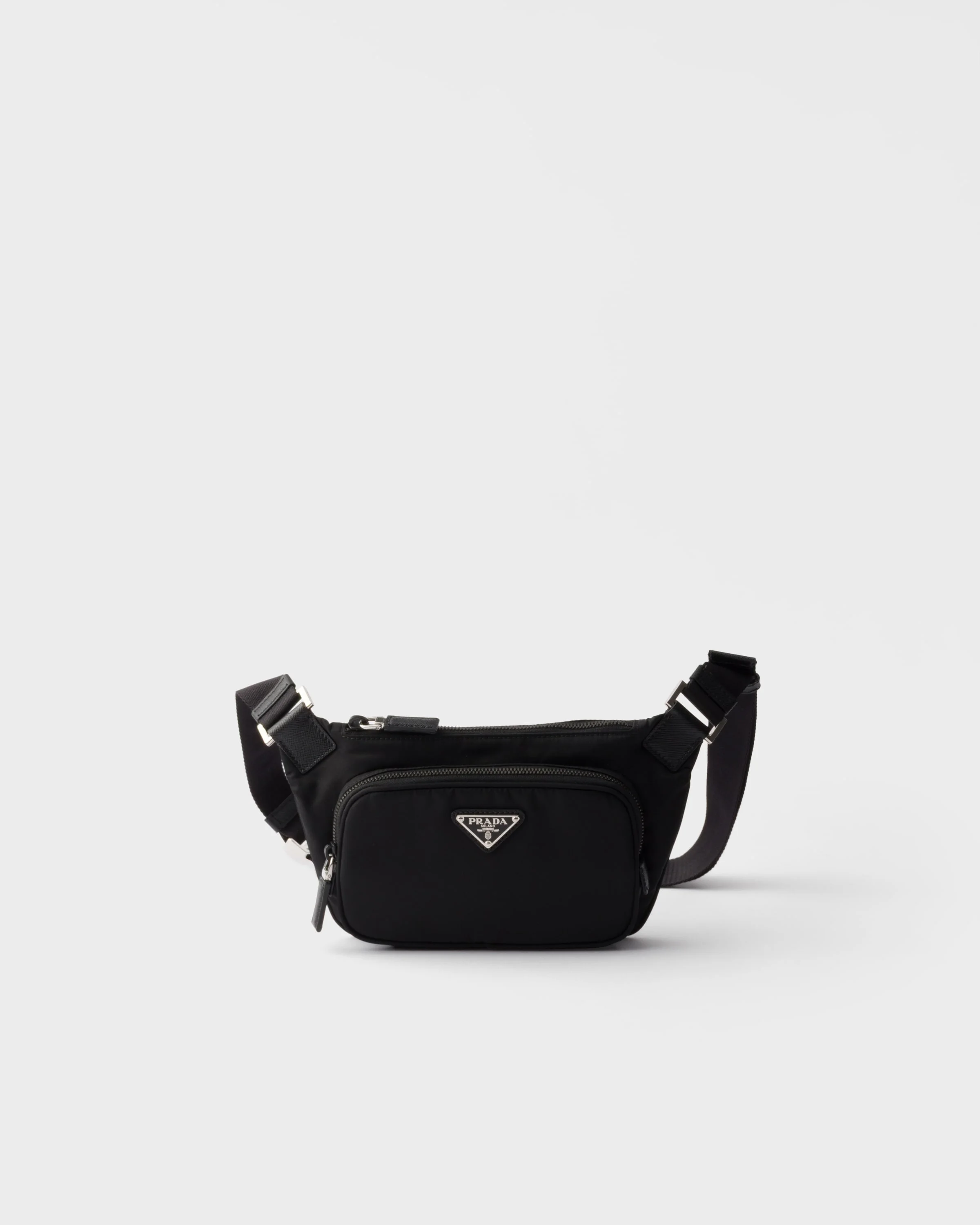 Re-Nylon and Saffiano leather shoulder bag - 1