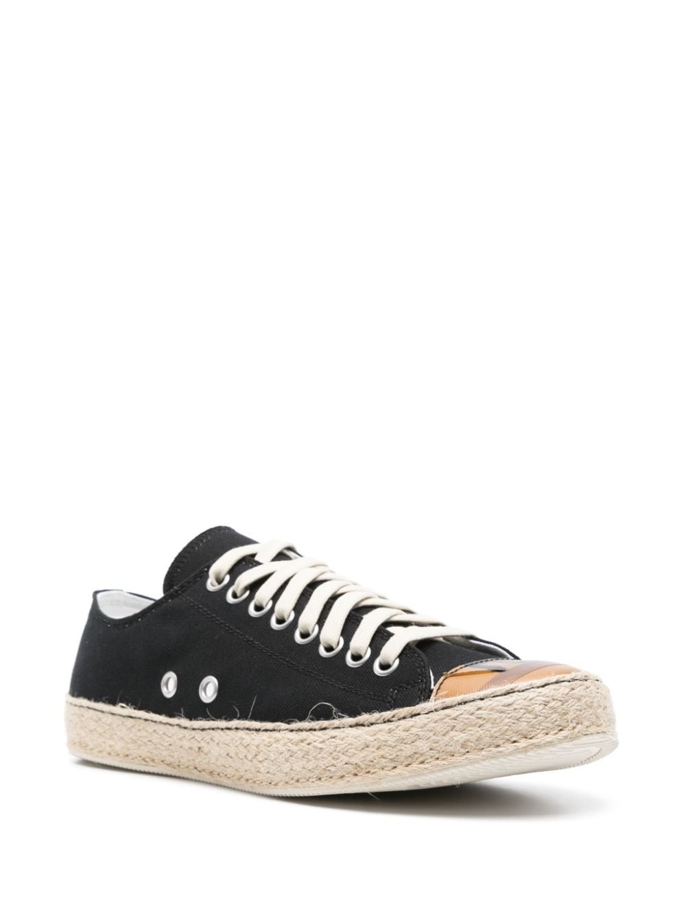 braided-sole canvas sneakers - 2