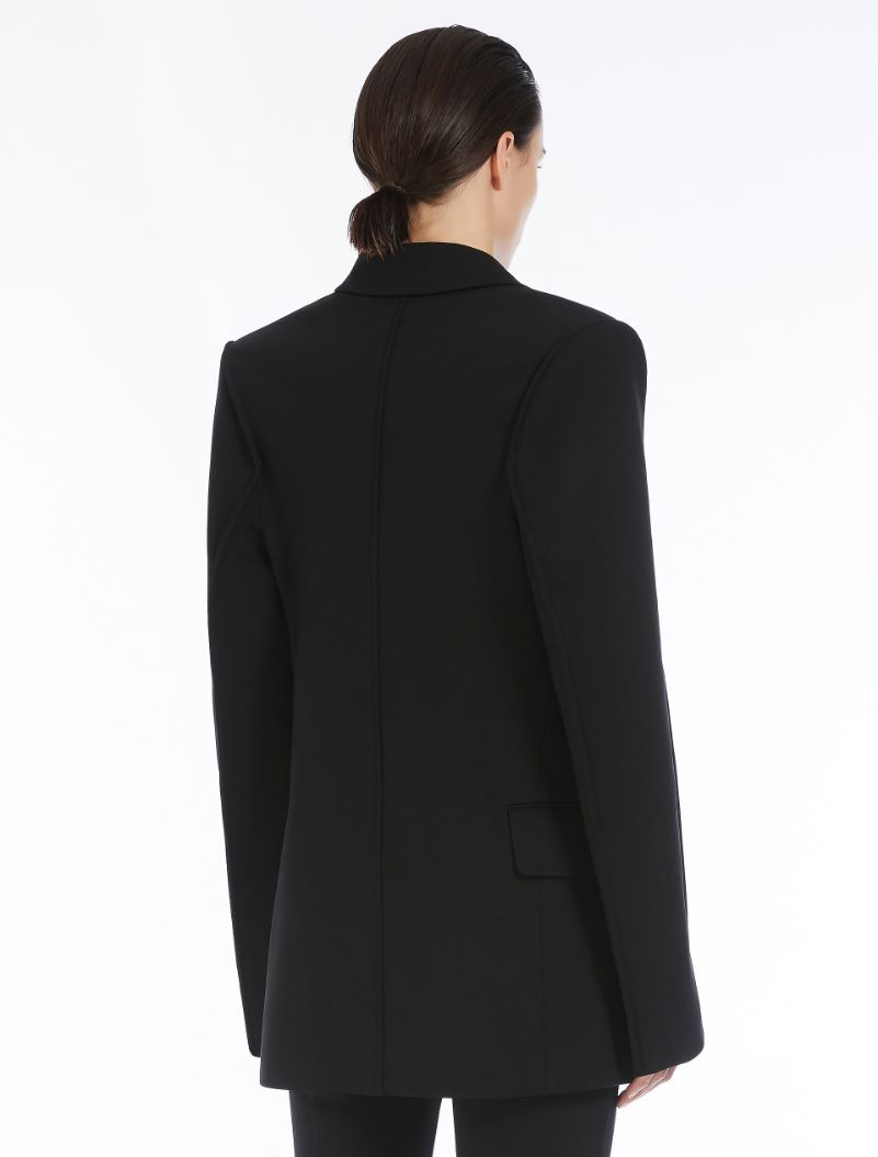 Stretch-viscose single-breasted blazer - RUNWAY - 4