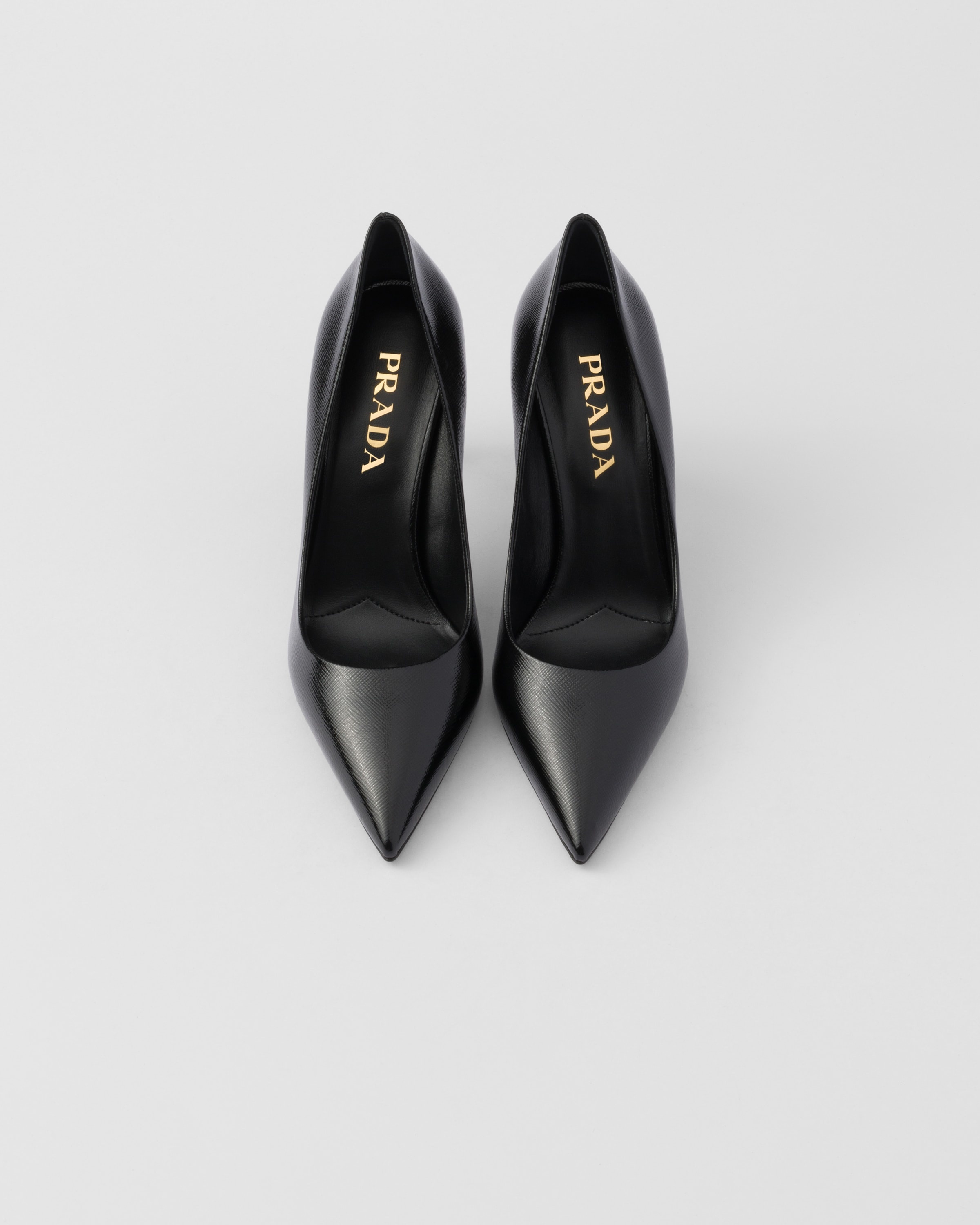 Patent Saffiano leather pumps - 4