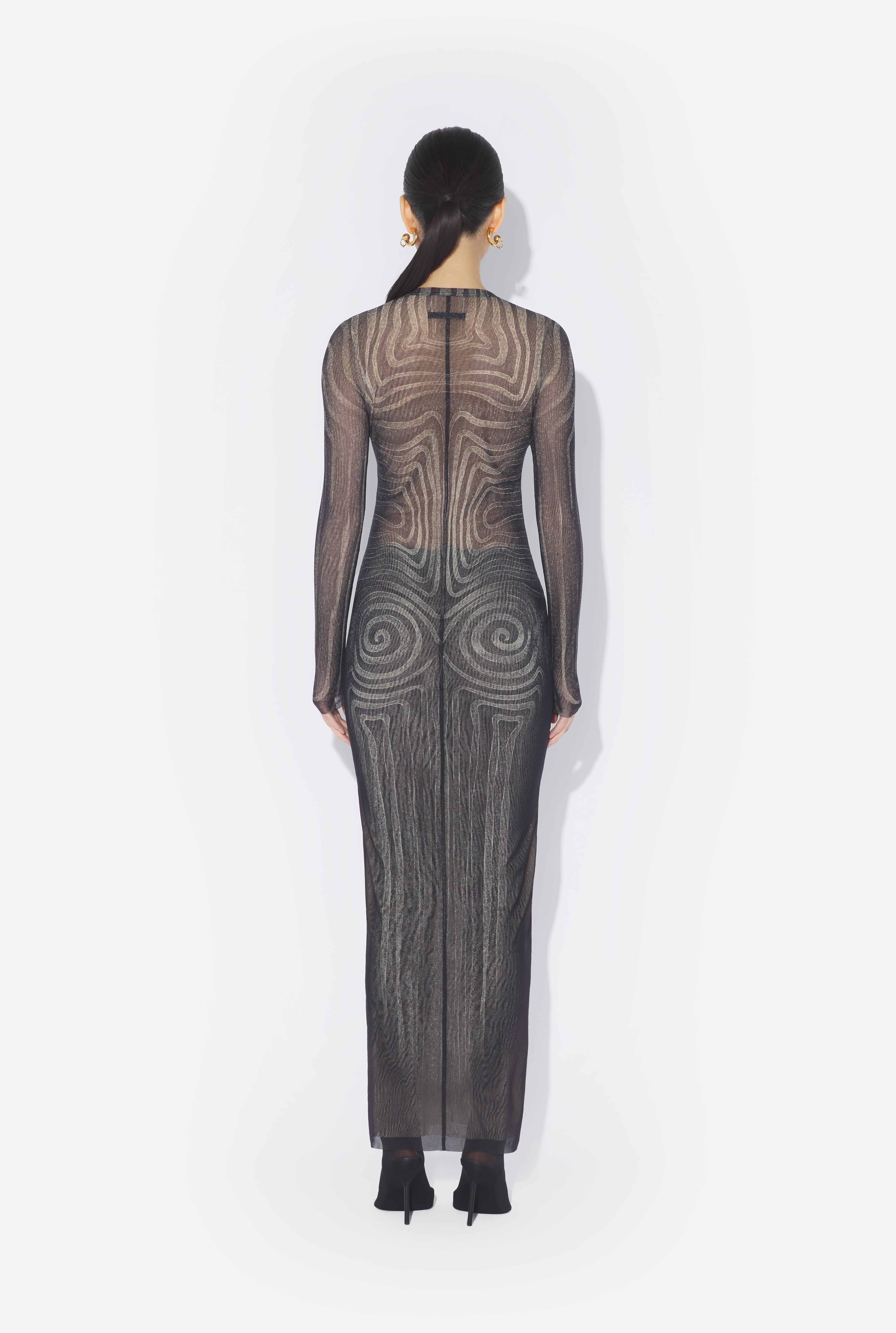 THE LONG BLACK “SPIRALE” DRESS - 2