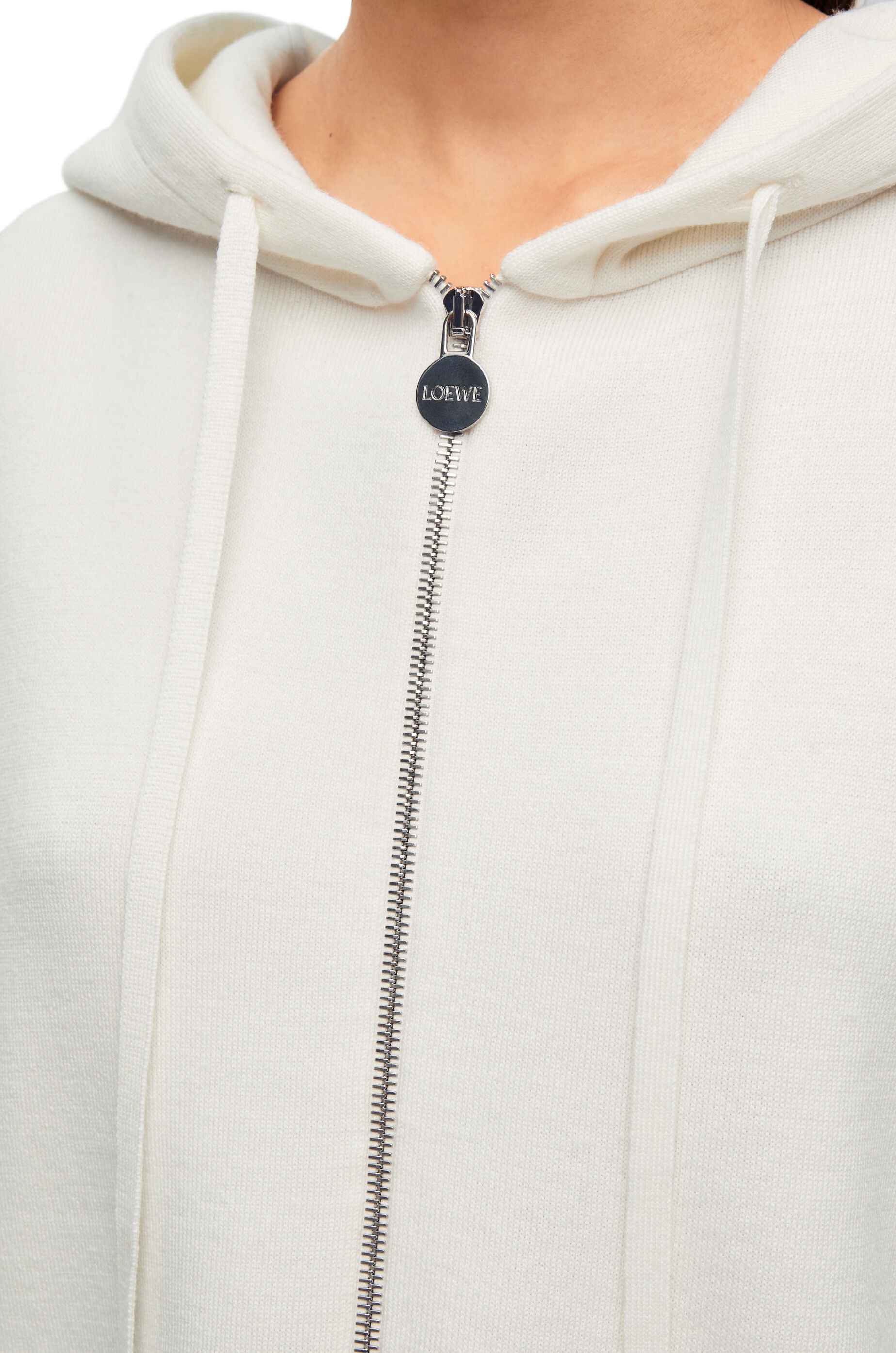 Anagram zip-up hoodie in wool - 5