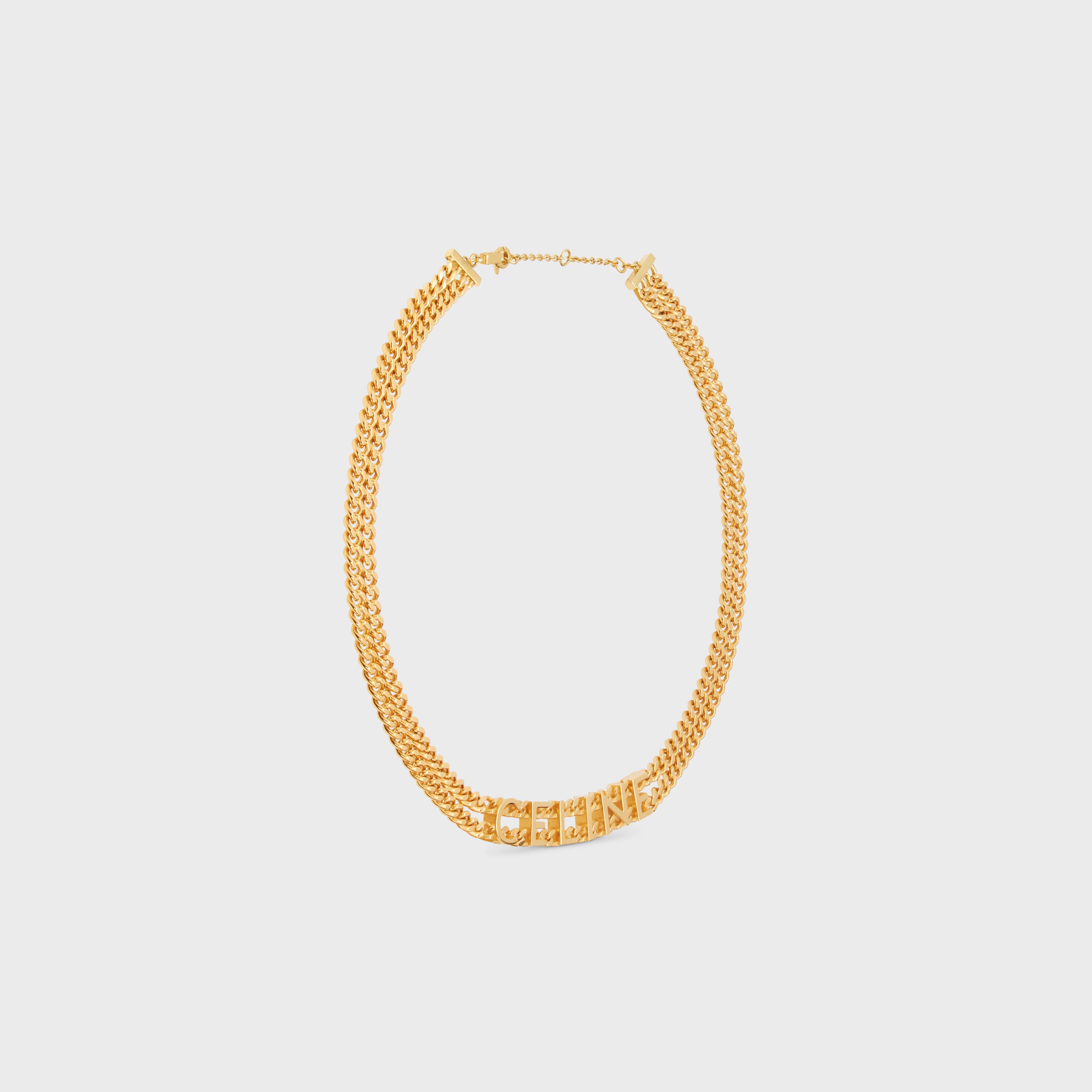 Celine Gourmette Necklace in Brass with Gold Finish - 2