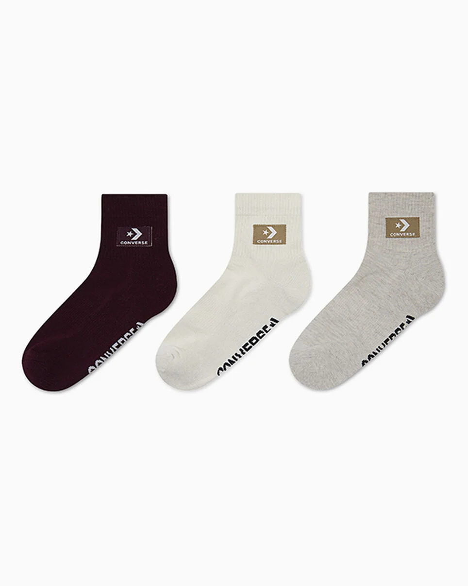 3-Pack Stack Patch Quarter Socks - 1