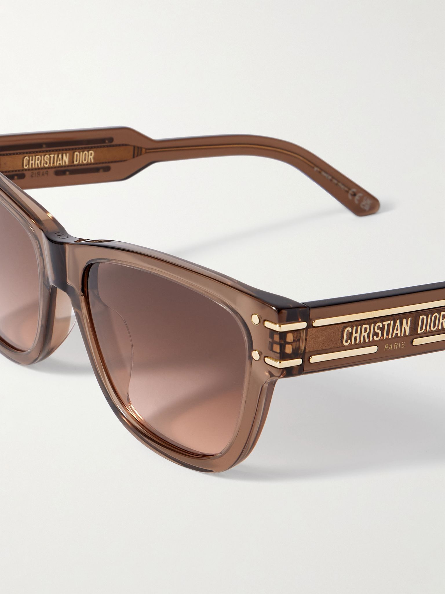 Dior Signature S6U square-frame acetate sunglasses Brown - 4