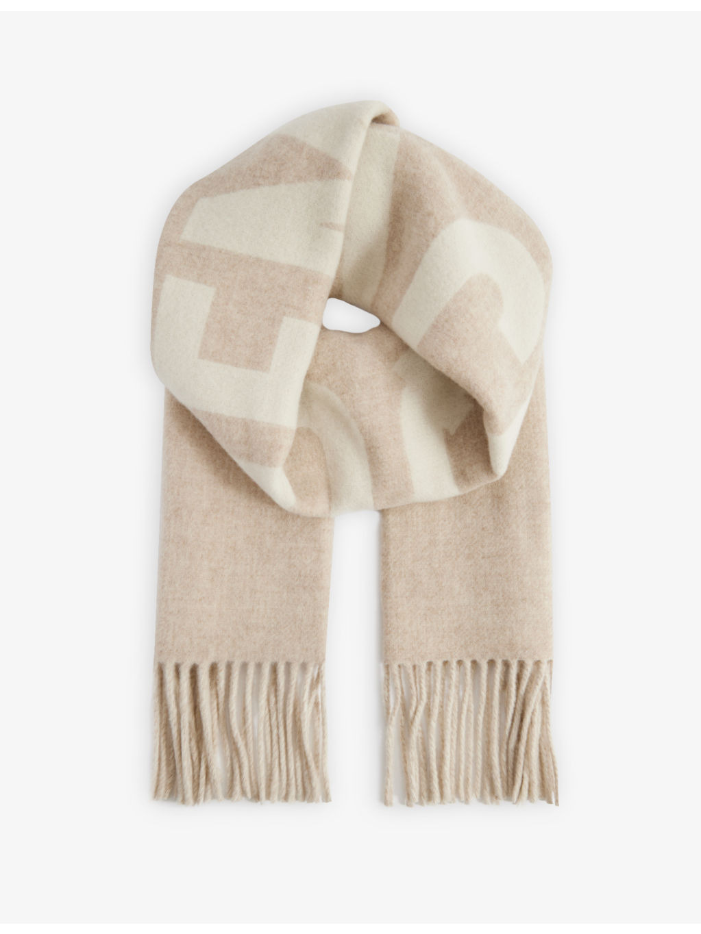 L'echarpe tasselled-trim wool scarf - 1