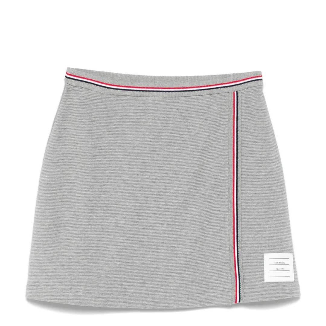 Cotton Waffle Mini Wrap Skirt Women - 6