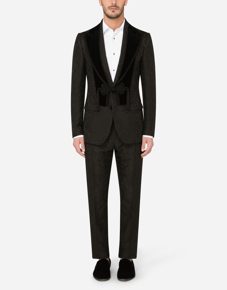 Ornamental jacquard Martini-fit suit - 1