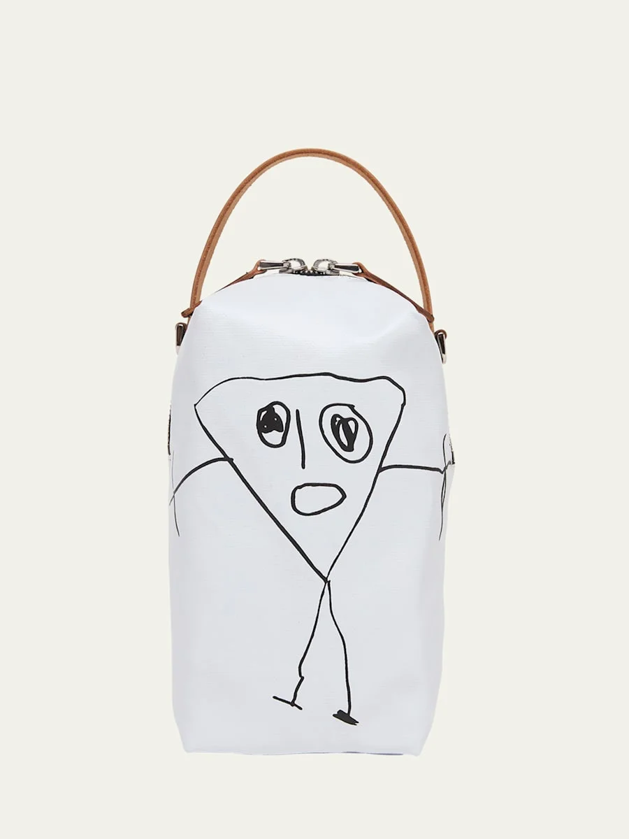 Pili Graphic-Print Leather Bucket Bag - 1