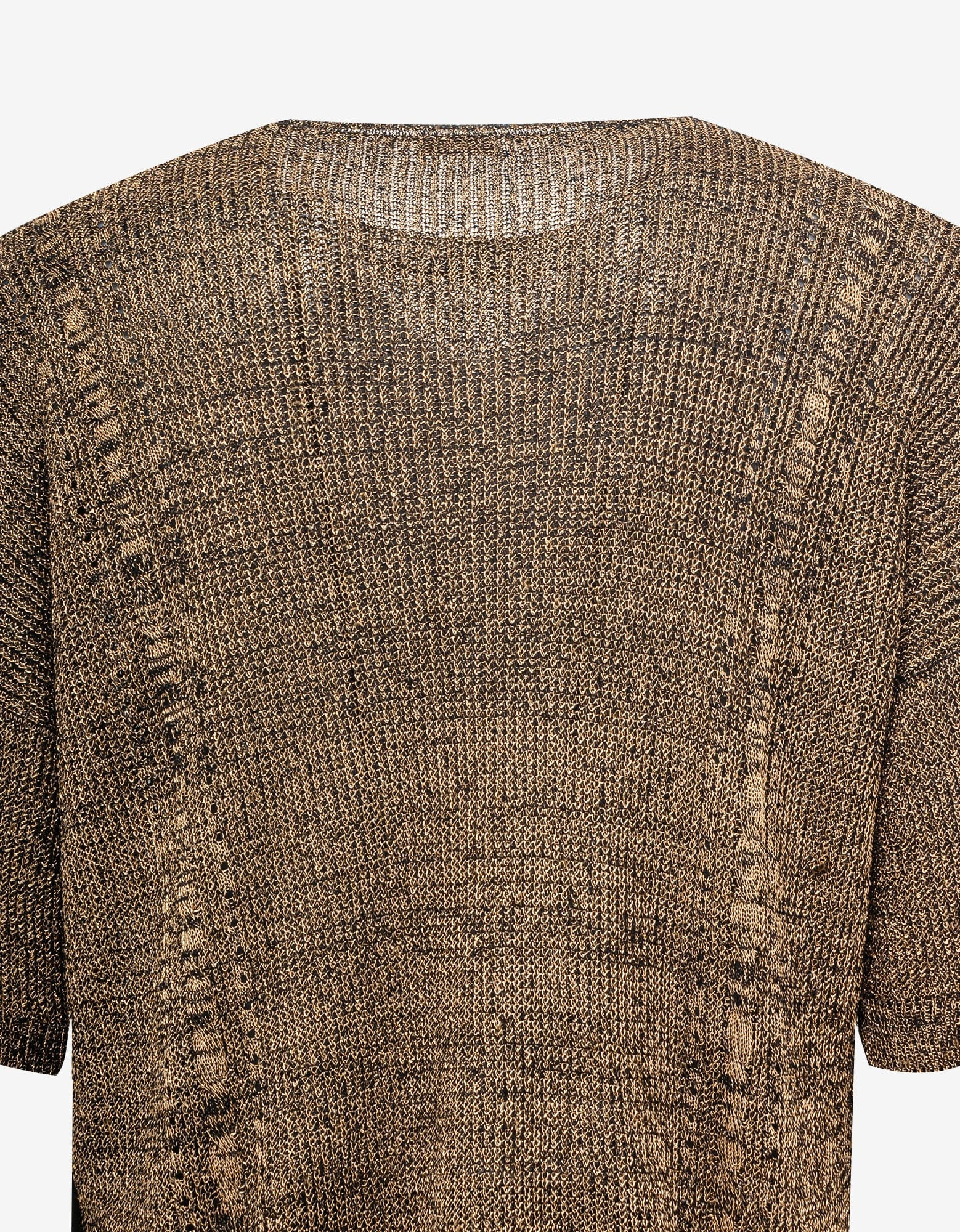 Saint Laurent Gold Knitted T-Shirt - 5