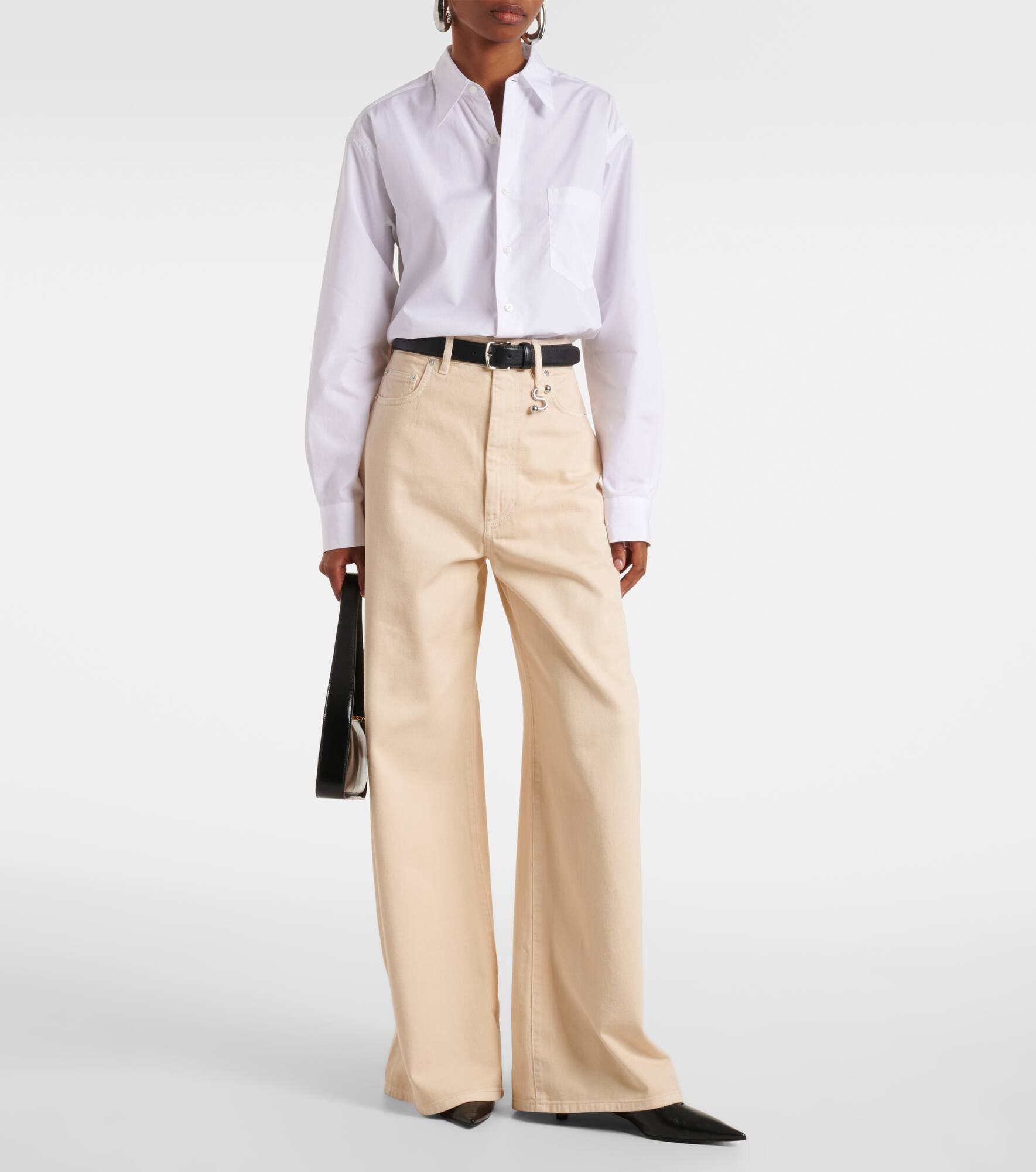 Siamese high-rise wide-leg jeans - 2