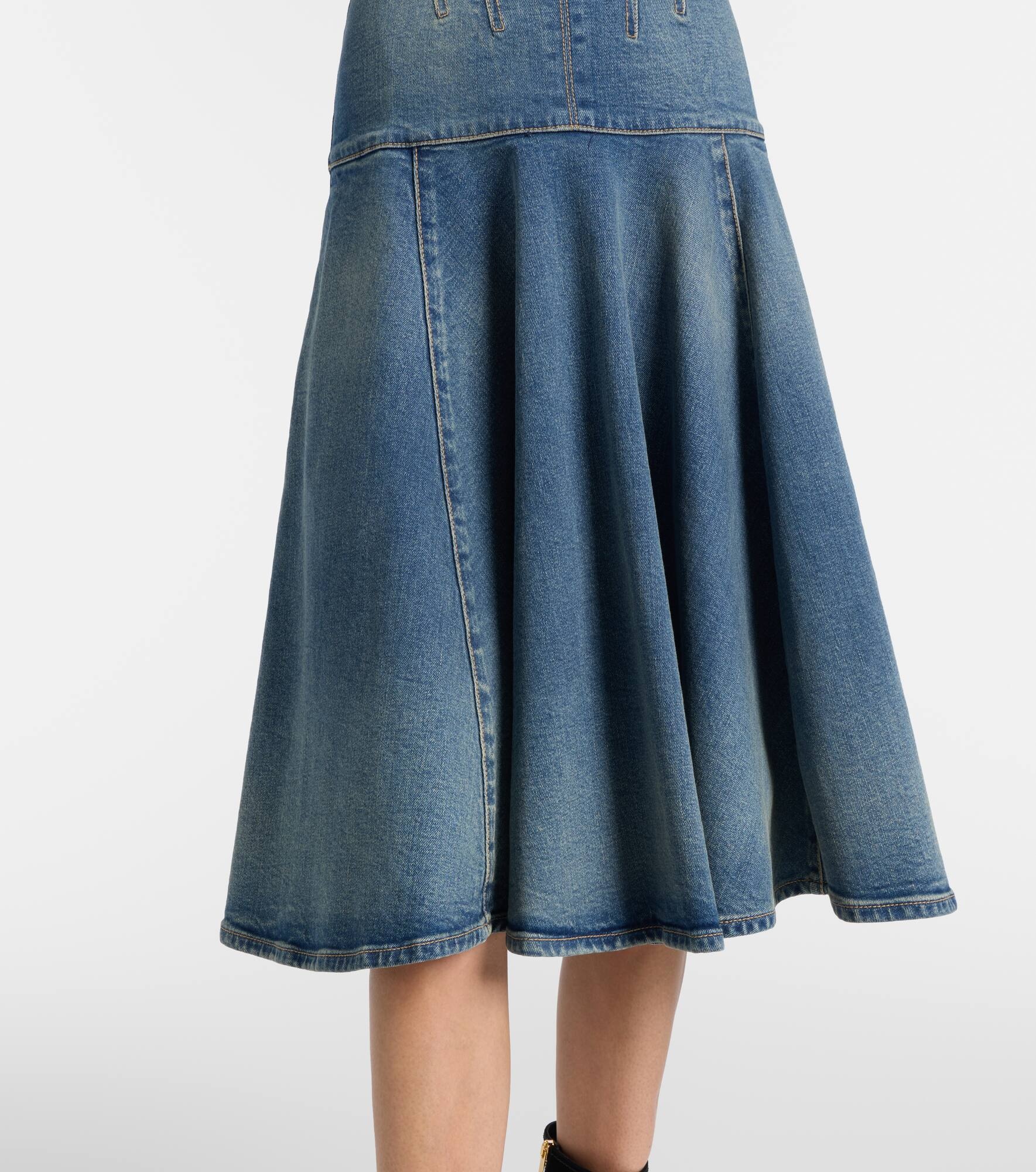 Denim midi dress - 5