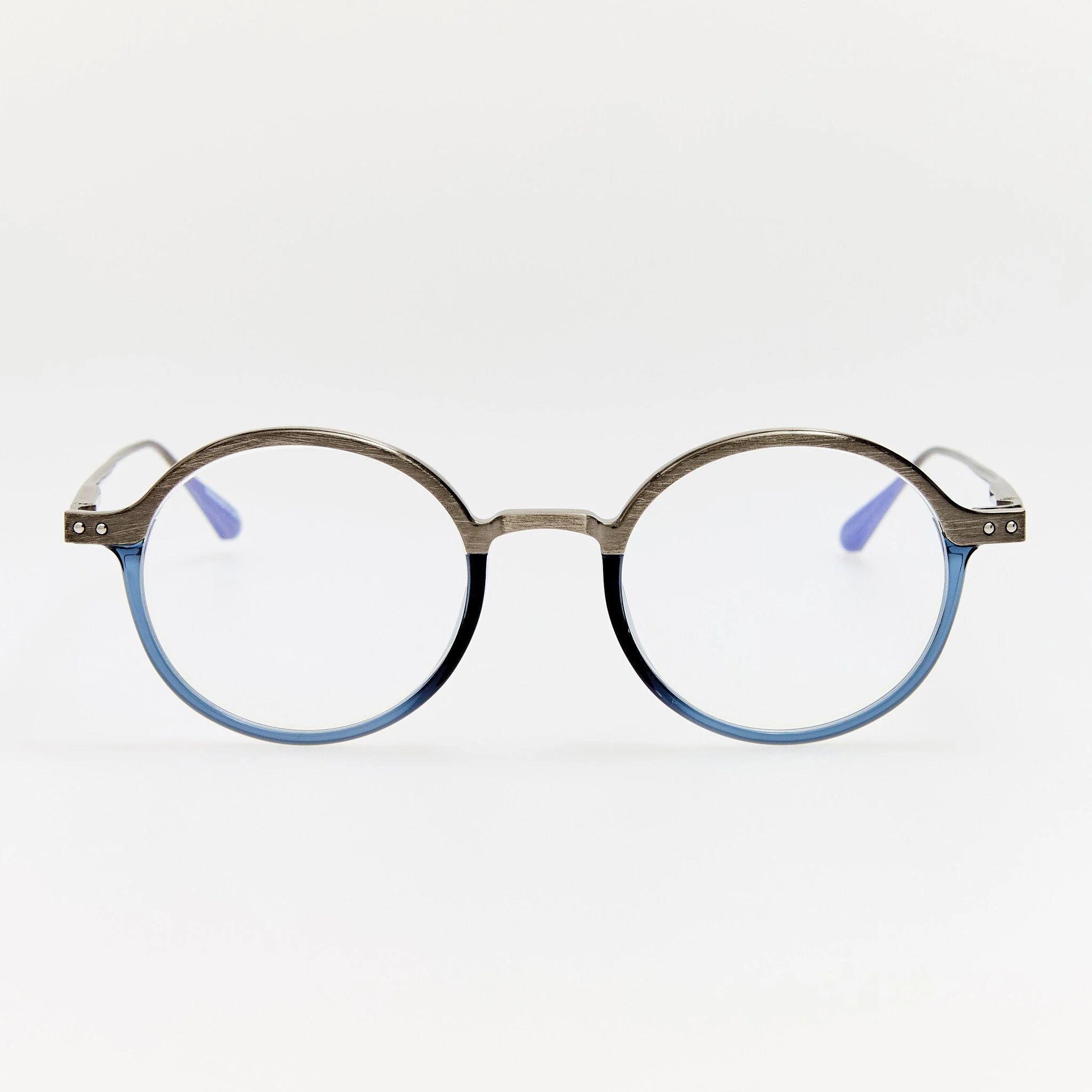 Kit Optical in Antique White Gold and Navy - 1