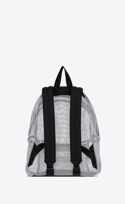 SAINT LAURENT slp backpack in mesh and nylon outlook