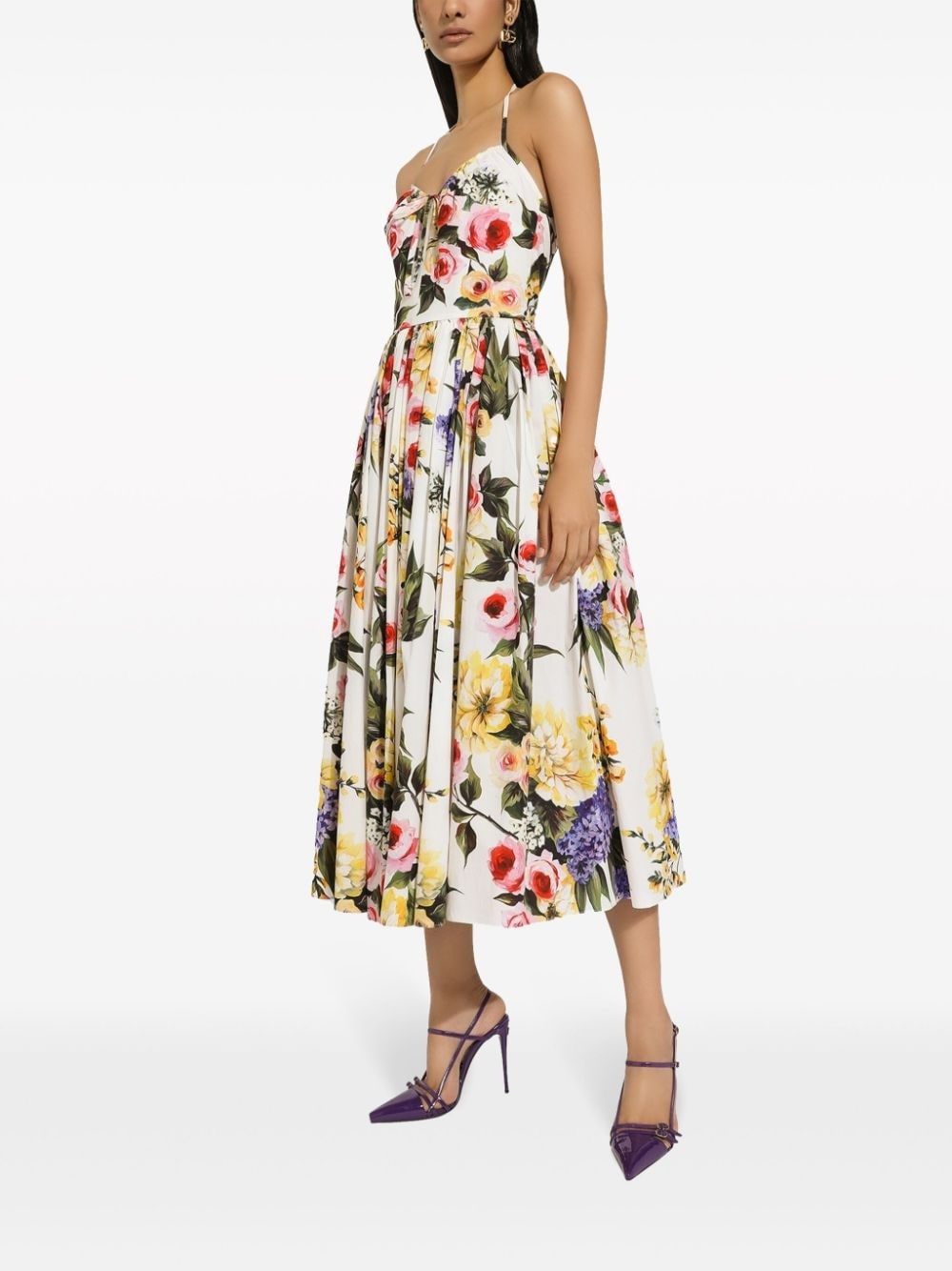 Dolce & Gabbana Printed Cotton Midi Dress - 4
