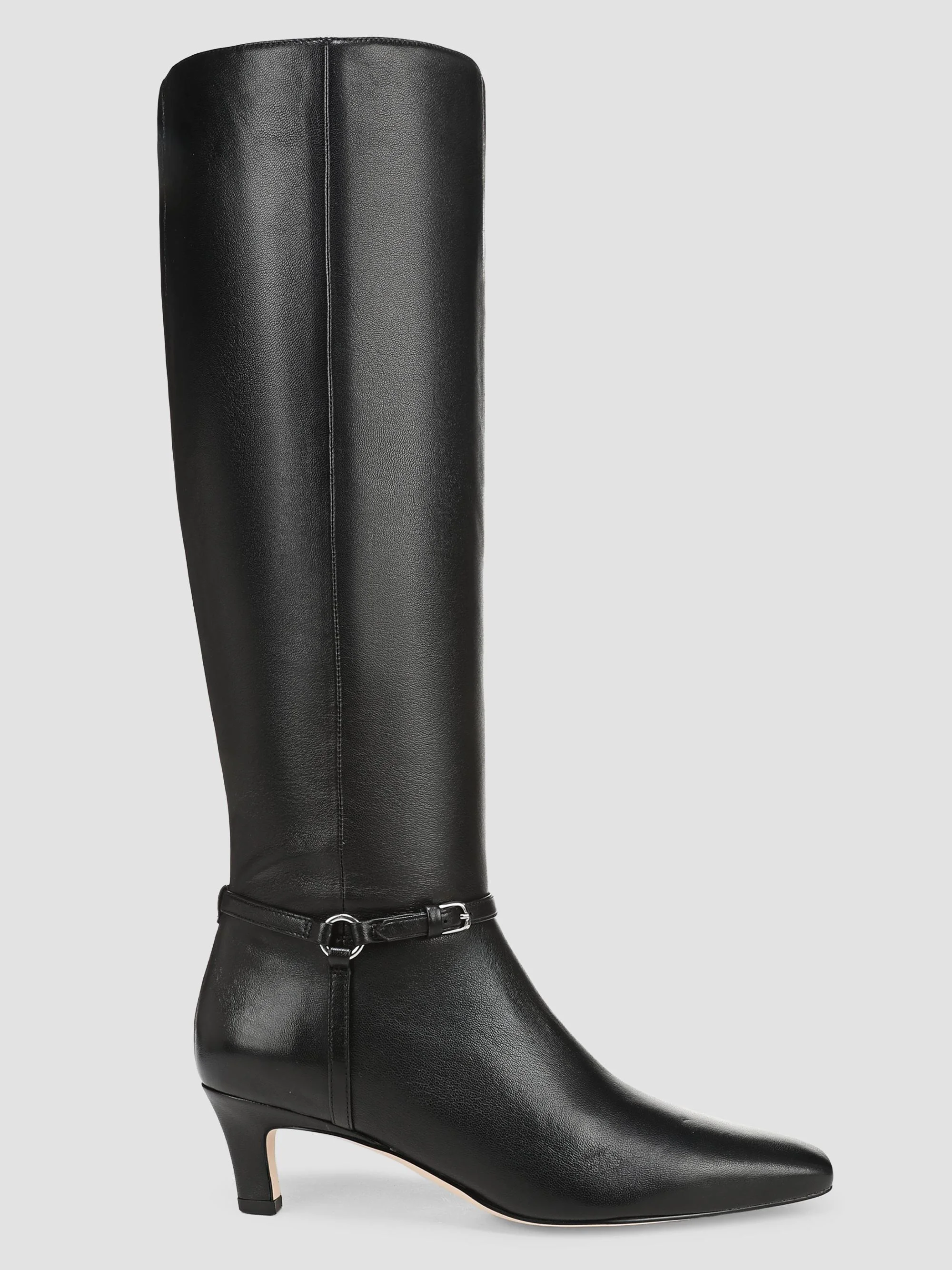 Women's Lila 70MM Leather Knee-High Boots - Black - 1