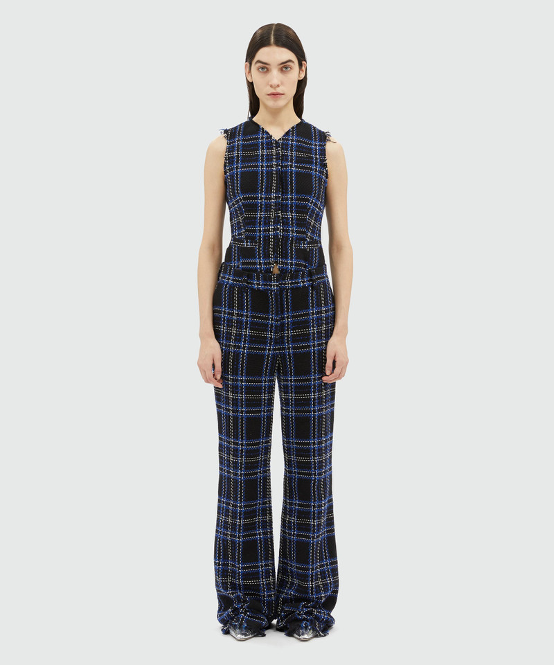 MSGM Tweed maxi check pants outlook
