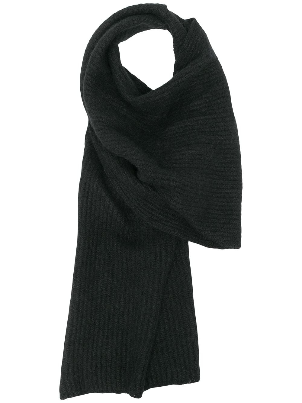 ribbed knitted scarf - 1