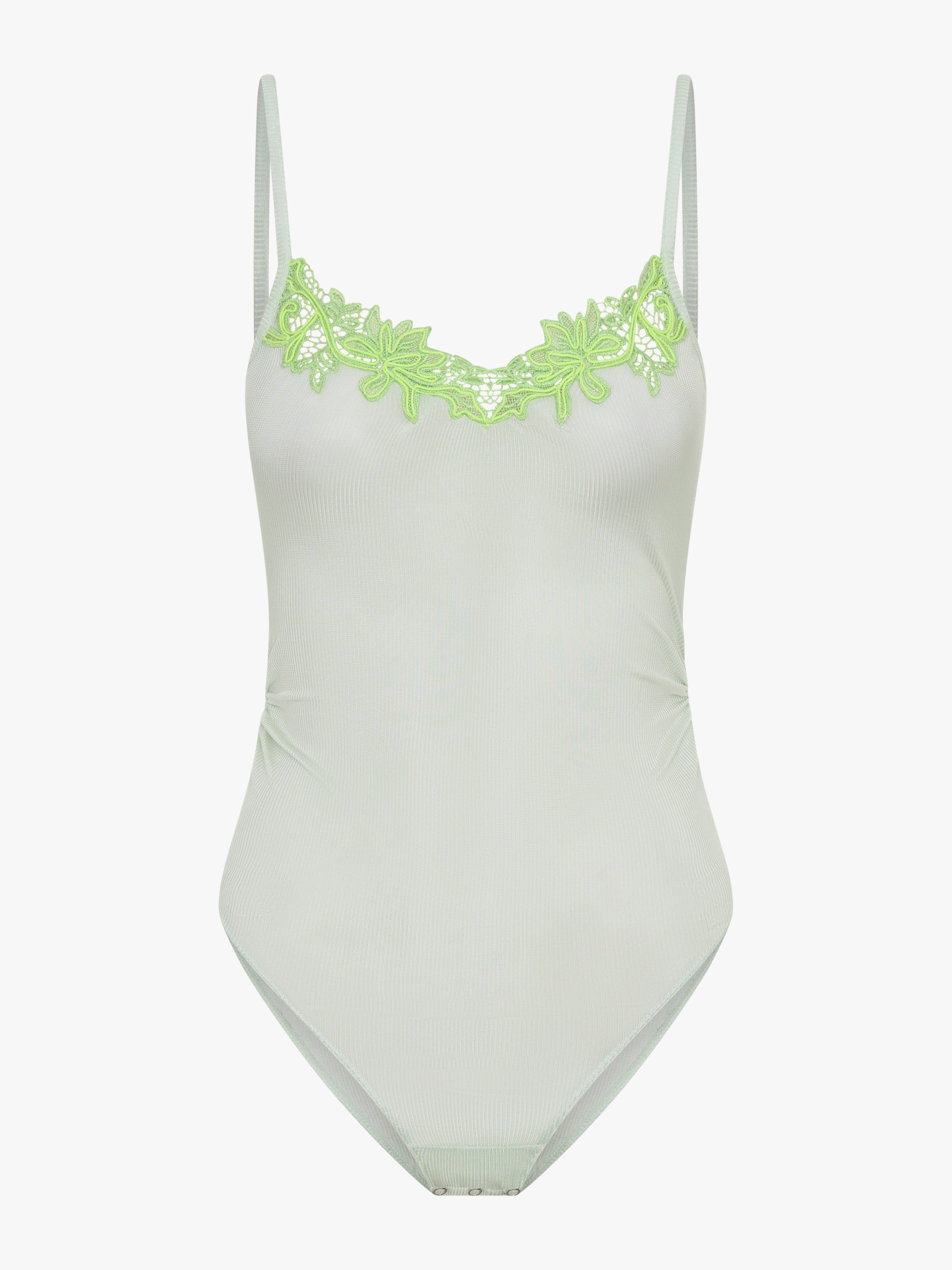 Hibiscus Embroidered Rib Bodysuit - 6