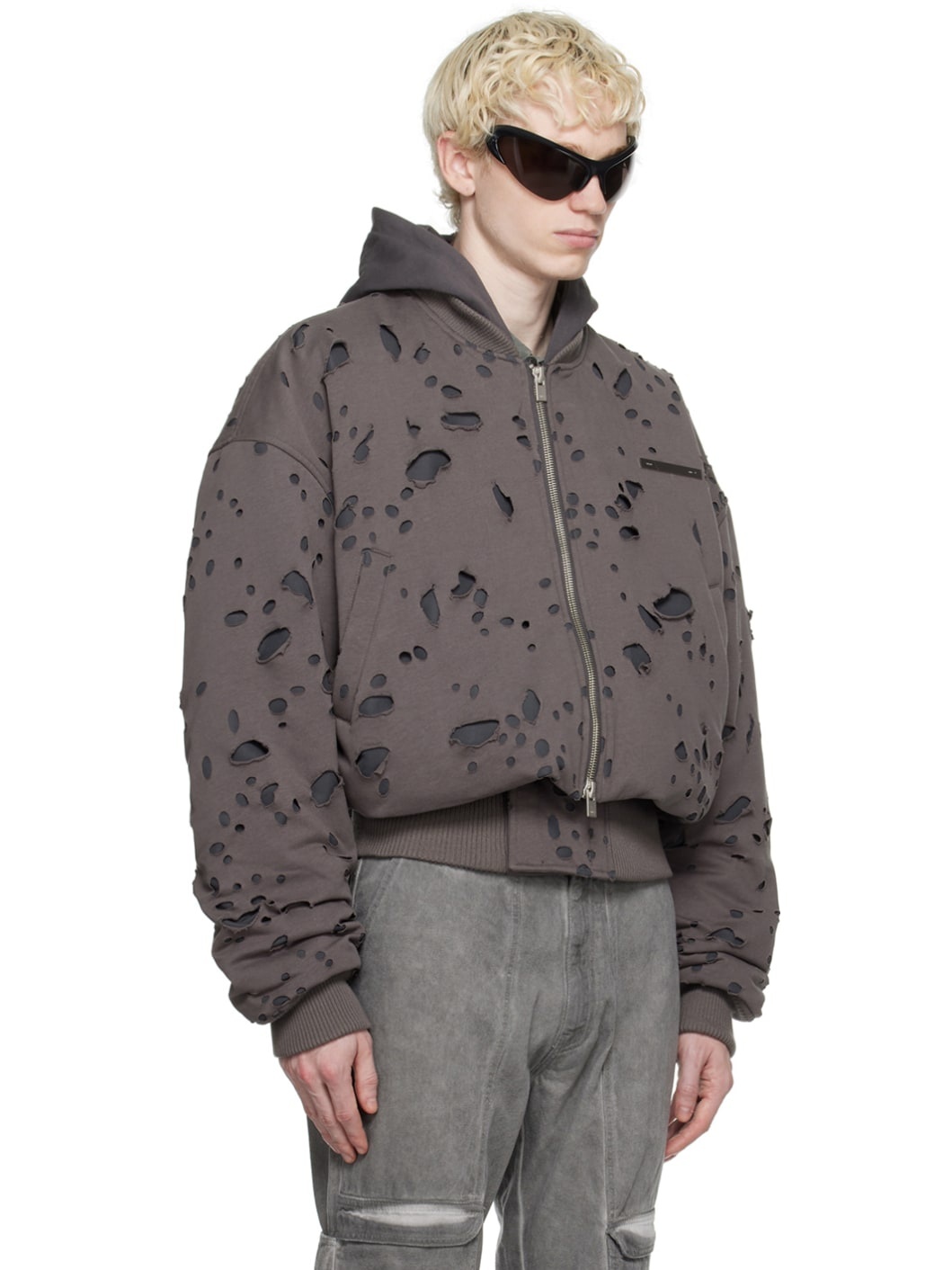 Gray Pneumatic Bomber Jacket - 2