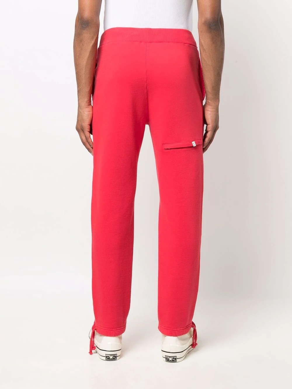 drawstring cotton track pants - 5