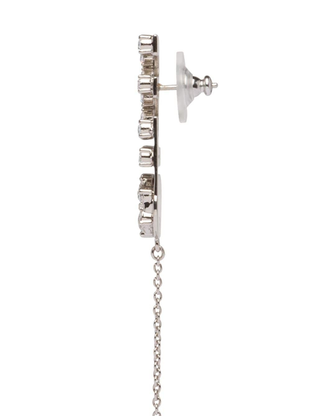 crystal-embellished pendant earrings - 3