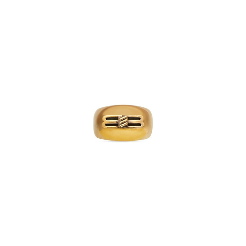 BALENCIAGA Women's Bb Icon Ring in Gold outlook