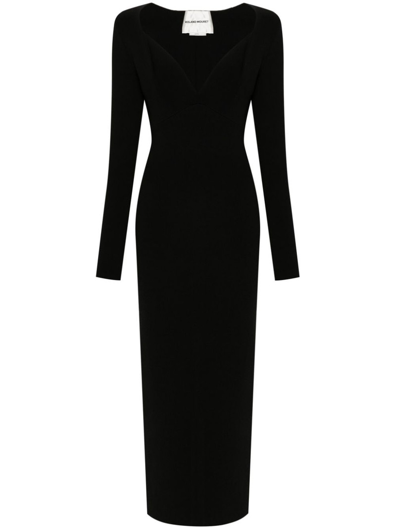 pleat-detailing knitted midi dress 1