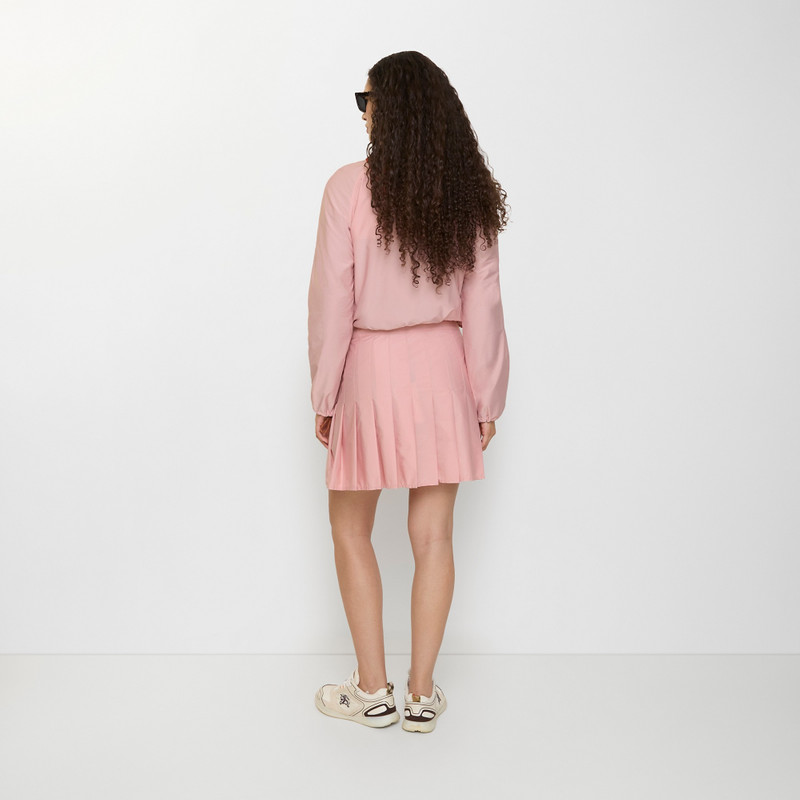 Pleated Stretch Nylon Mini Skirt 3