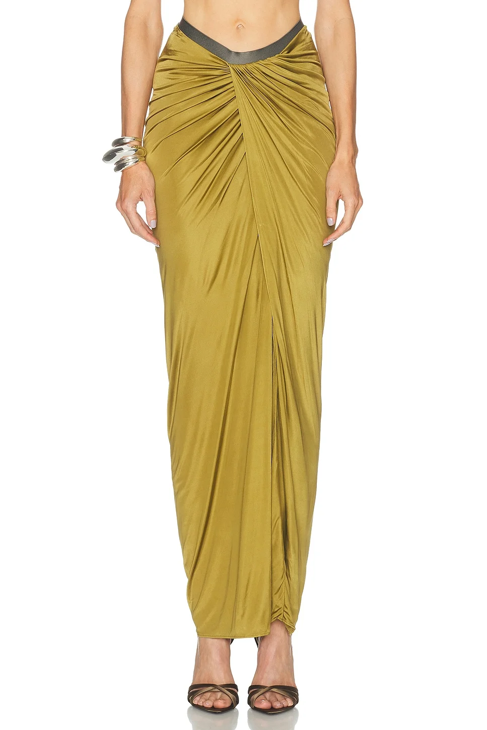 Draped Long Skirt - 1