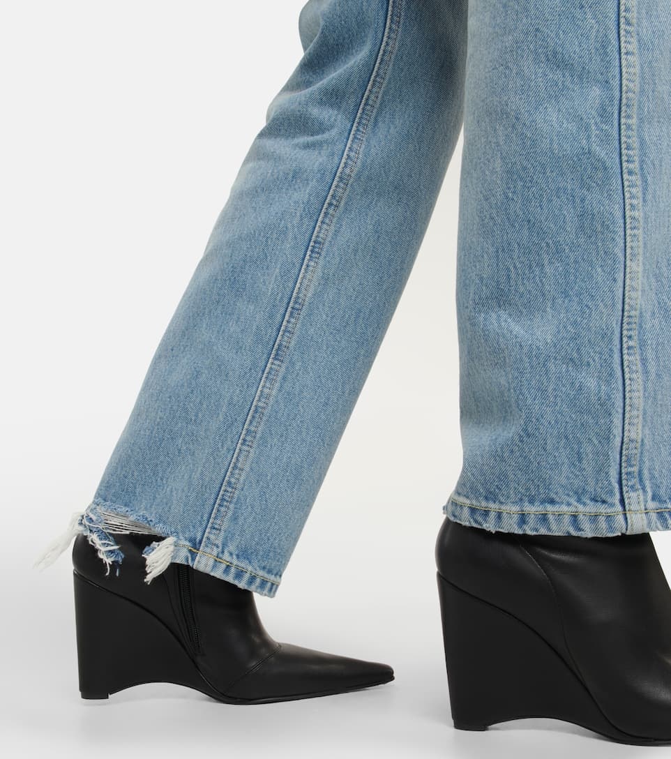 Mid-rise straight-leg jeans - 6