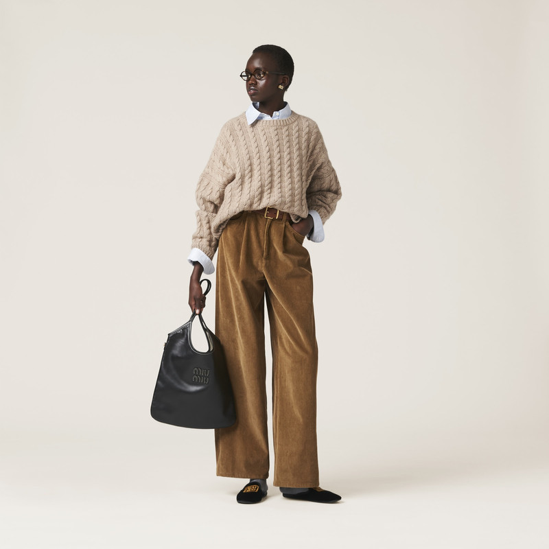 Miu Miu Garment-dyed corduroy pants outlook